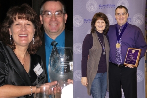 1.Mike and Joan in New York City as he receives the Veterinary of the Year award for 2010 and at K-State when he was awarded the title of University Distinguished Professor.